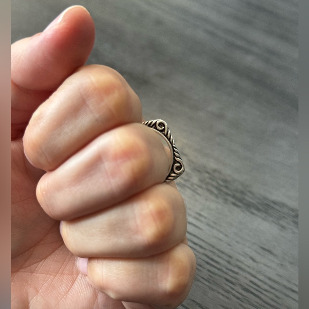 Size 8 Stackable Unique Design Square Ring - image 5